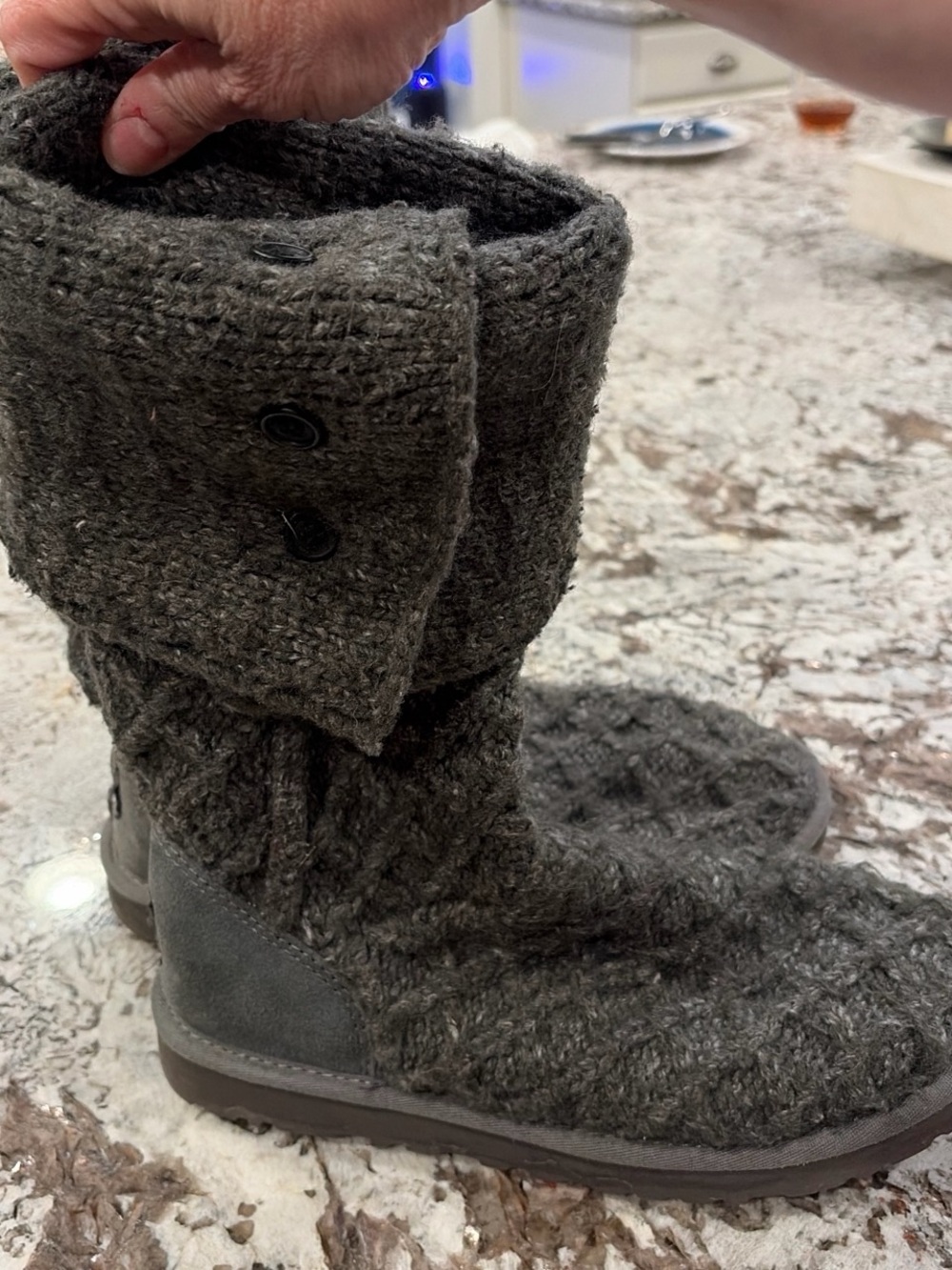UGG Lattice Cardy Knit Boots size 9